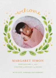 Leaf Garland - Birth Announcement by Paperless Post