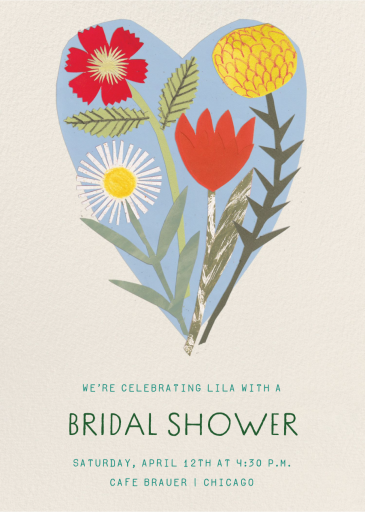 Cutout Bouquet - Bridal Shower Invitation by Hadley Paper Goods