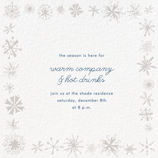 Freehand Snowflake - Holiday Card by Paperless Post