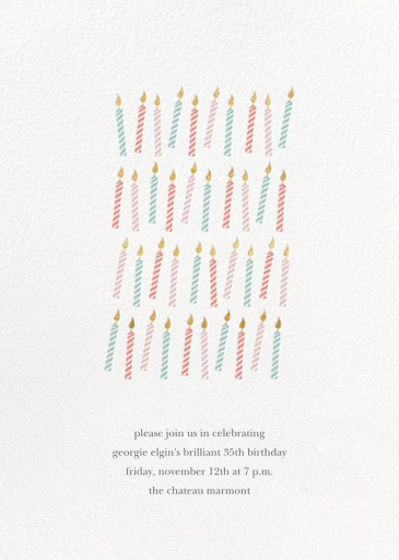 Many Candles - Birthday Invitation by Sugar Paper