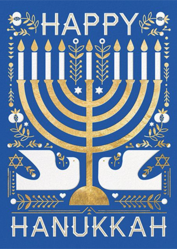 Hanukkah Doves (Greeting) - Hanukkah Card by Hello!Lucky