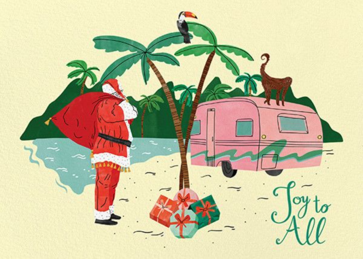 Santa’s Camper (Bodil Jane) - Christmas Card by Red Cap Cards