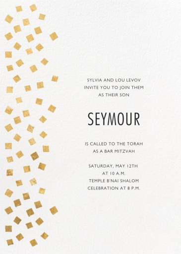 Fette - Bar & Bat Mitzvah Invitation by Kelly Wearstler