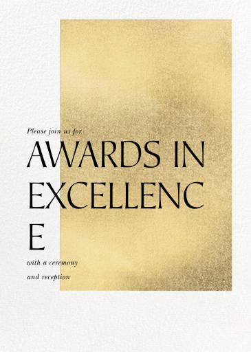 Modern Gold - Awards Ceremony Invitation by Paperless Post