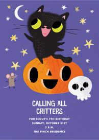 Halloween Friends - Birthday Invitation by Hello!Lucky