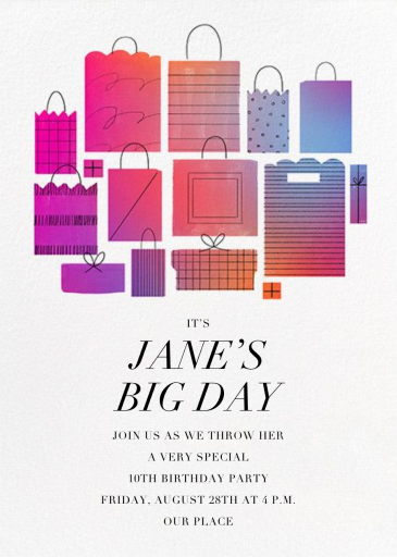 Shopper's Delight - Birthday Invitation by Paperless Post