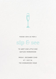 Ivory Plain - Sip and See Invitation by Paperless Post