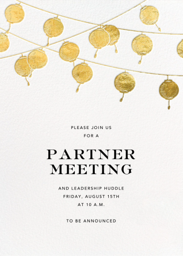 Golden String Lanterns by Paperless Post