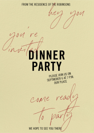 Handwritten Hello - Dinner Party Invitation by Few & Fahr Studio
