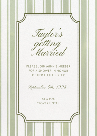 Ticking Stripes - Bridal Shower Invitation by Paperless Post