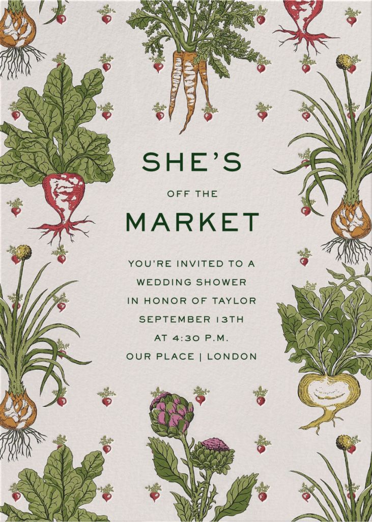 Root Veggies Invitation