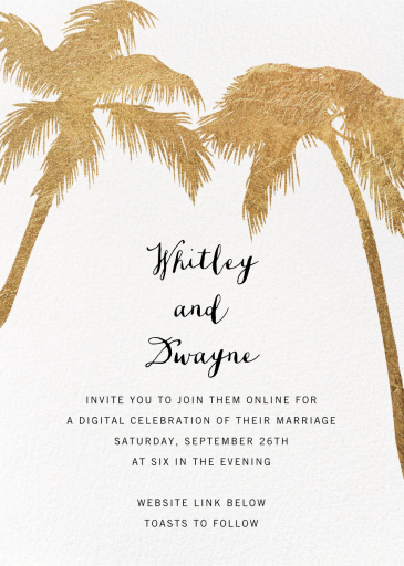 Tropical Palm - Pool Party Invitation by Paperless Post