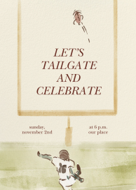 Watercolor Football Invitation