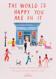 Glad You're Here - Valentine's Day Card by Mr. Boddington's Studio