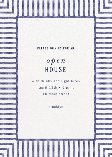 Seersucker Stripe - Open House Invitation by kate spade new york