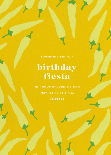 Chili Out - Birthday Invitation by kate spade new york