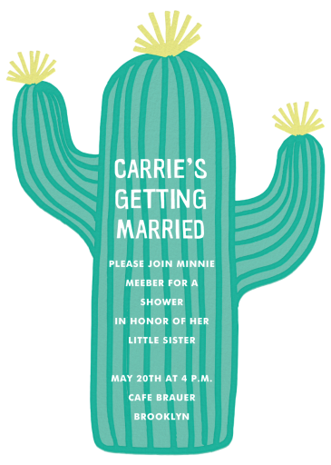 Cactus Hour - Western Party Invitation by Meri Meri