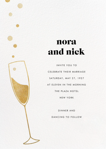 Champagne Flute - Wedding Invitation by Paperless Post