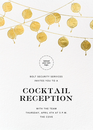 Faroles de cuerda dorada de Paperless Post