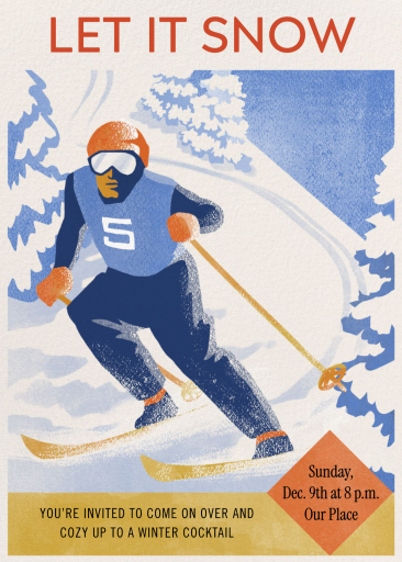 Sweeping Slopes - Party Invitation by Paperless Post