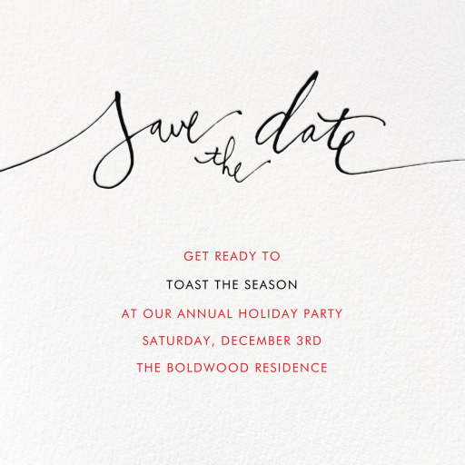 Save the Date Handwritten - Holiday Save the Date by Linda and Harriett