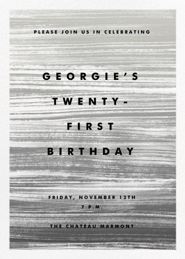 Gradient Messy Strokes - Birthday Invitation by Paperless Post