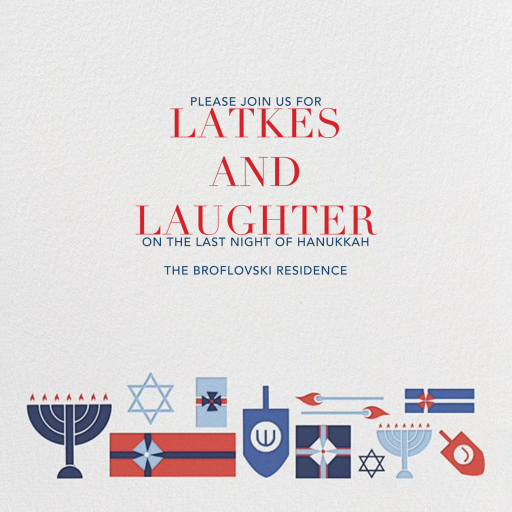 Night of Lights - Hanukkah Invitation by Jonathan Adler