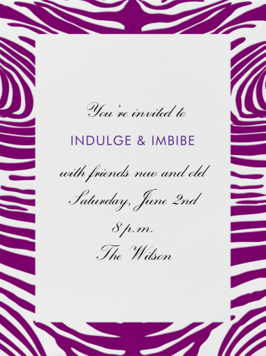 Zebra Stripes by Paperless Post