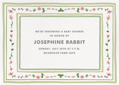 Floral Border - Baby Shower Invitation by Paperless Post