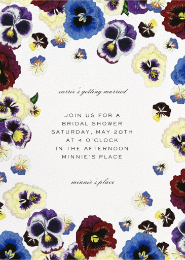 Framed Garden Pansies by Oscar de la Renta