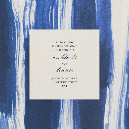 Brushstroke - Party Invitation by Oscar de la Renta