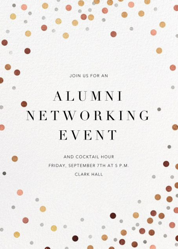 Coriandoli - Alumni Event Invitation by Paperless Post