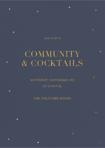 Shimmer Dots - Cocktail Party Invitation by Sugar Paper