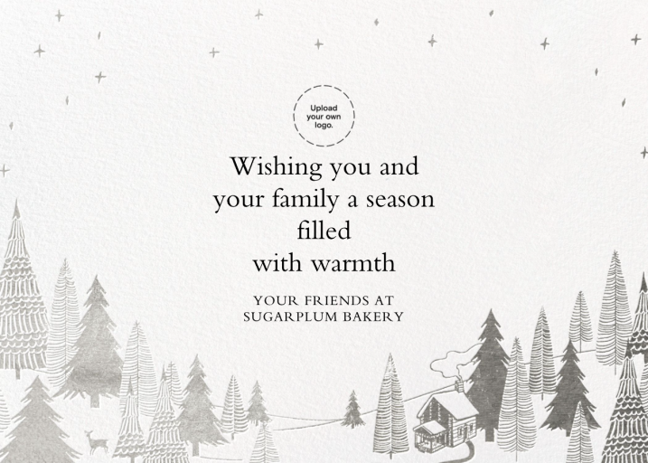 Snow Pine Valley (Horizontal) - Christmas Card by Paperless Post