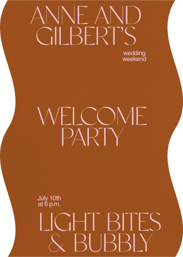 Wavy Edges - Welcome Party Invitation by Both