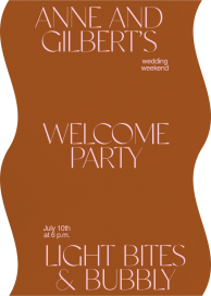 Wavy Edges - Welcome Party Invitation by Both