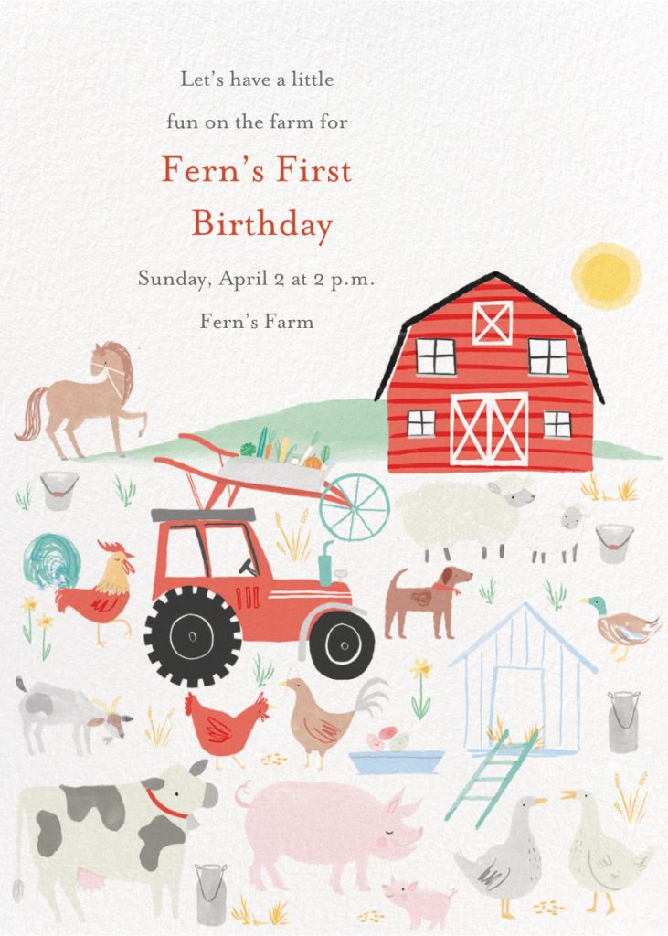 Farm Party Invitation