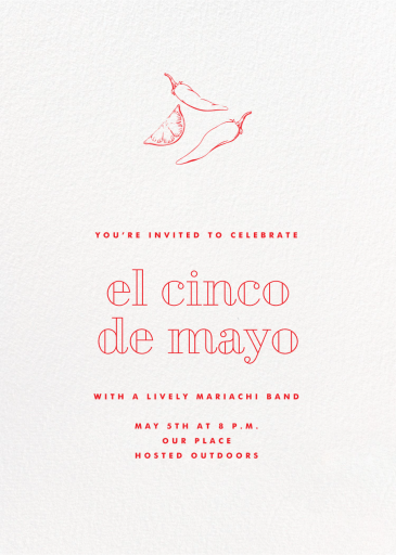Ivory Plain - Cinco de Mayo Invitation by Paperless Post