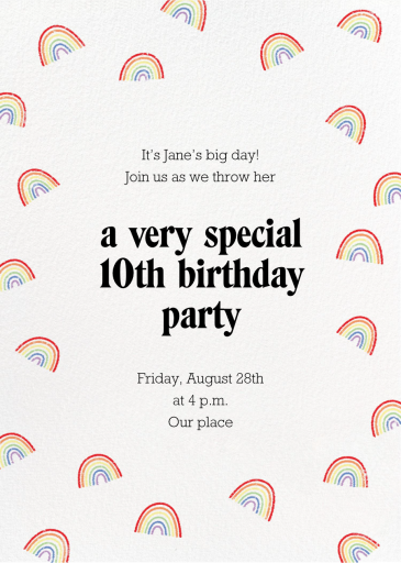 Raining Rainbows by Paperless Post