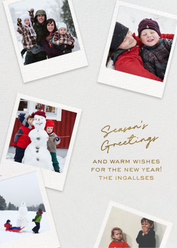 Photo Collage Winter Holiday Card