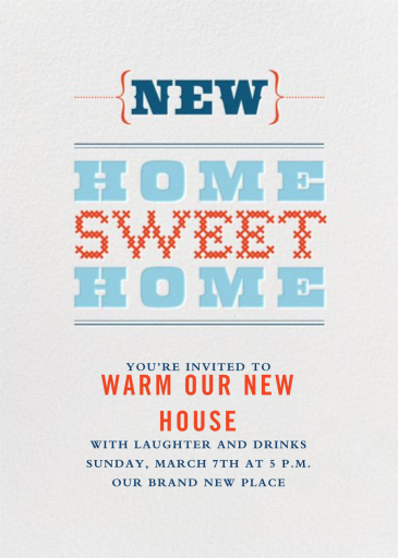 New Home Sweet Home - Party Invitation by Crate & Barrel