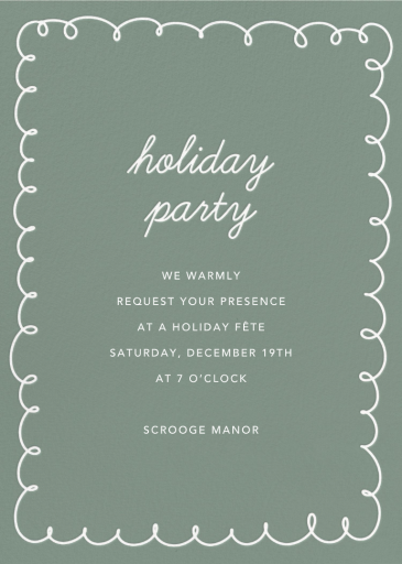 Festive Scribble Border - Party Invitation by Sugar Paper