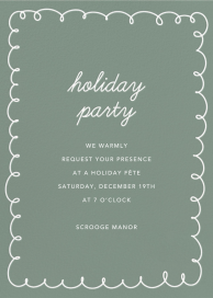 Festive Scribble Border - Holiday Party Invitation by Sugar Paper