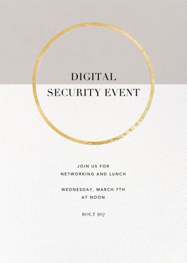 Metallic Circle by Paperless Post