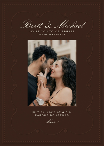 Embossed Scallop - Wedding Invitation by Paperless Post