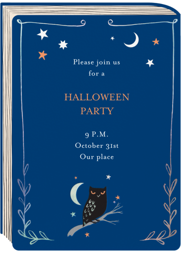 Magic Book - Halloween Invitation by Meri Meri - Back