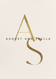 Gilded Monogram - Save the Date by Paperless Post