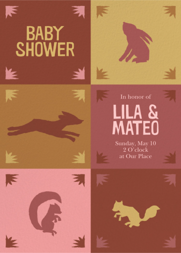 Woodland Tiles - Baby Shower Invitation by Few & Fahr Studio