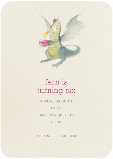 Dragon’s Cake - Birthday Invitation by Felix Doolittle