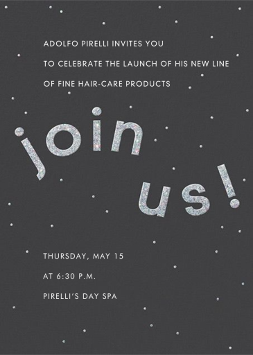 Winding Glitter - Launch Party Invitation by Paperless Post